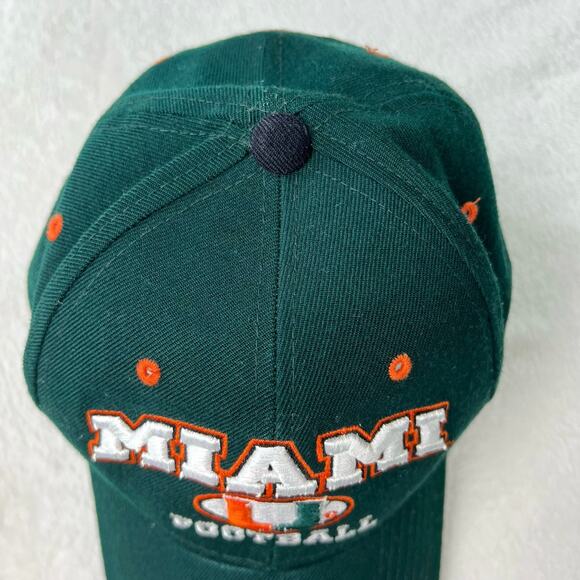 University of Miami football ZEPHYR THE Z HAT embroidered wool strap back hat - Picture 3 of 6